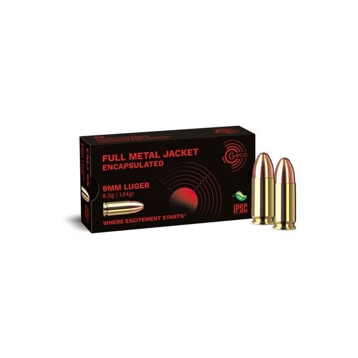 Geco 9 mm Para FMJ Encapsulated 124 Grain / 50pcs
