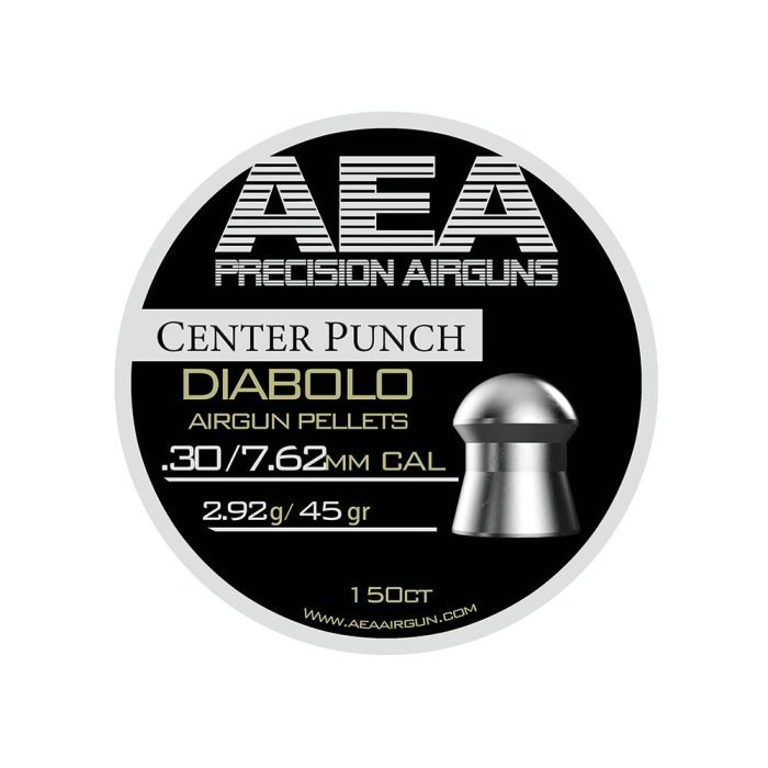 AEA Precision Center Punch Luchtdrukkogeltjes , kaliber .30 (7.62 mm) – 45 grain / 2.92 gram.