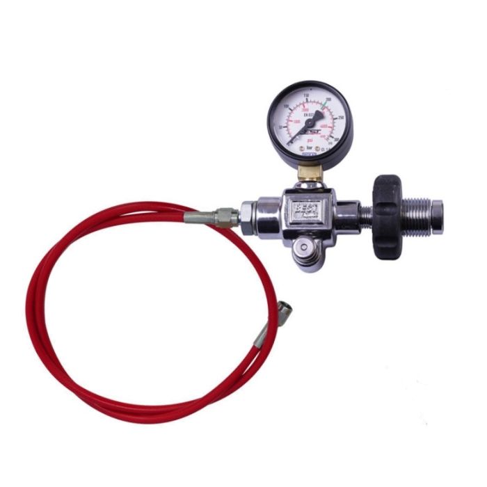 Perslucht Vulset DIN met Manometer incl. 1 mtr. Ultima Hose 200/300Bar. 