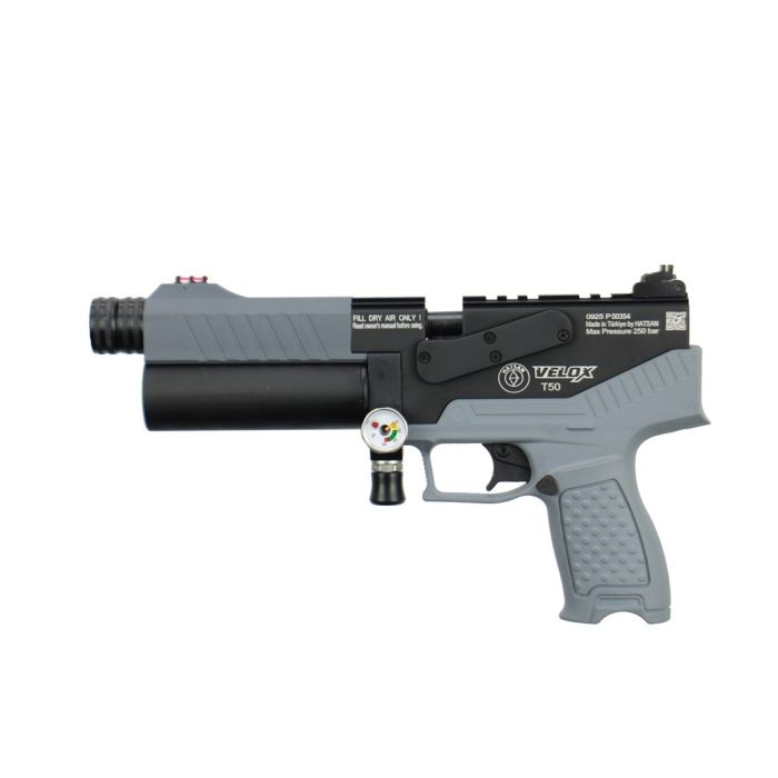 Hatsan Velox T50 Gray PCP Luchtdrukpistool Cal .50 / 10 Joule