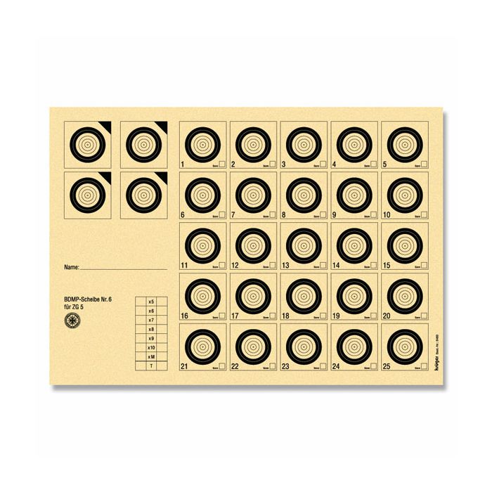 Kruger Schietschijf BDMP Nr.6 ZG-5 #5483