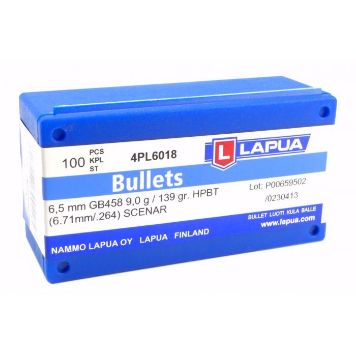 Lapua 6,5mm (.264) Scenar HPBT 139 Gr.