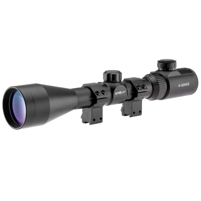 Lensolux Richtkijker 4-12x50E/Wide Angle, Verlicht Mil-Dot Draadkruis #19440