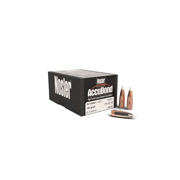 Nosler AccuBond Kogelkoppen Spitzer Kal. 30 (.308) 150 Grain / 50 St. #56719