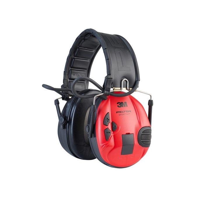  Peltor SportTac Electronisch Gehoorbeschermer Zwart / Rood #MT16H210F-478-RD