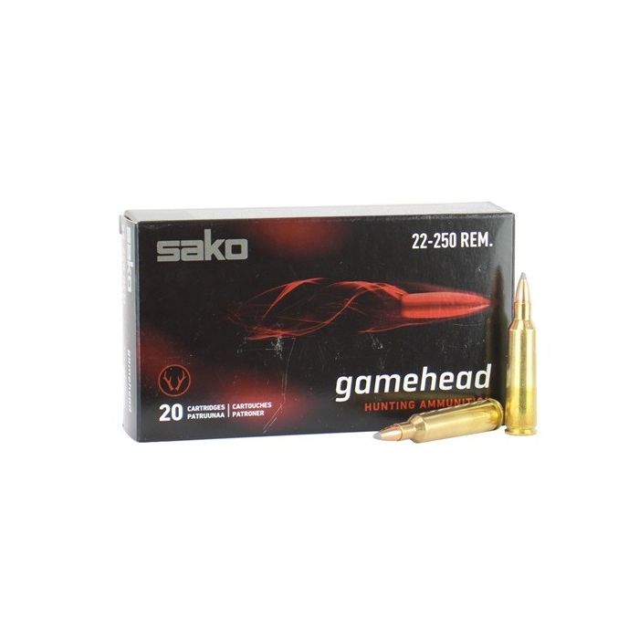Sako Gamehead Kogelpatronen Kal .22-250 Rem SP 55 grain 