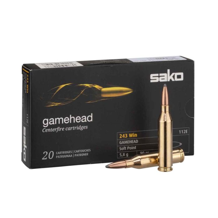 Sako Gamehead Kogelpatronen Kaliber .243 Win. Soft Point 90 grain 