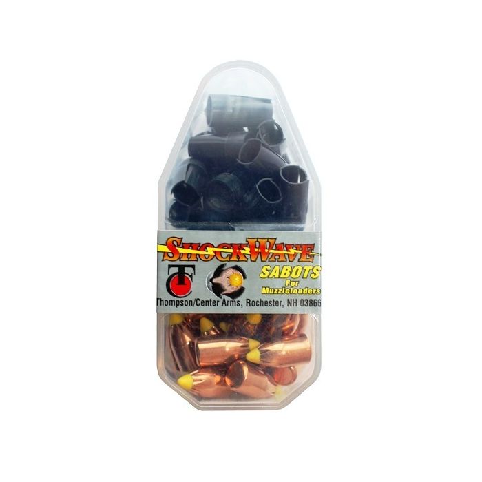 TC Shock Wave Sabot .50 Kal. met .45 Kal. 250 Grain Polymeer Tip Spire Point Kogel