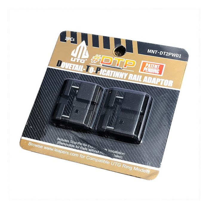 UTG #DTP 2-Delig Adapter van 11 mm Dovetail naar Weaver-stijl MNT-DT2PW01