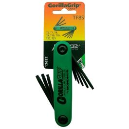 BONDHUS GORILLA GRIP 9pce A/F FOLD UP HEX ALLEN KEY SET – MADE IN USA - Foto 6