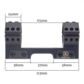 Contessa Simple Black Tactical Mount 1-Piece 30mm #SBTFX02