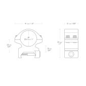 Hawke Match Ring Mount Weaver 1 Inch Medium #22113