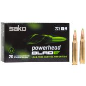  Sako Powerhead Blade .223 Rem 55 Grain. Tipped Expanding Copper (Loodvrij) 